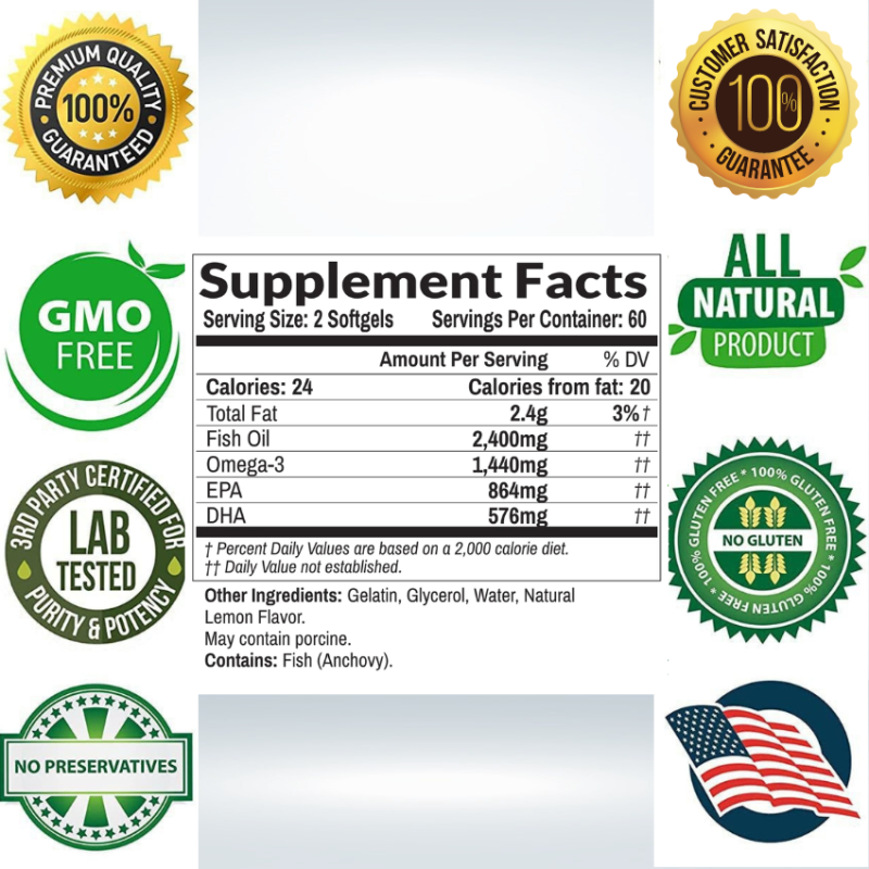 Omega 3 Fish Oil Capsules Factory - DHA Softgels Teenagers Adult Beauty