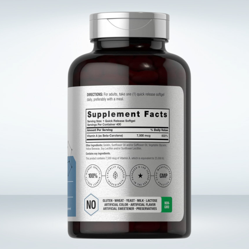 Beta-Carotene Softgels Manufacturer - Eye Health Vitamin A Supplement