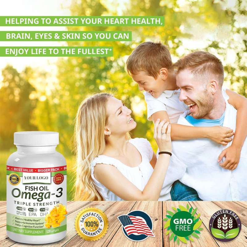 Omega 3 Fish Oil Capsules Factory - DHA Softgels Teenagers Adult Beauty