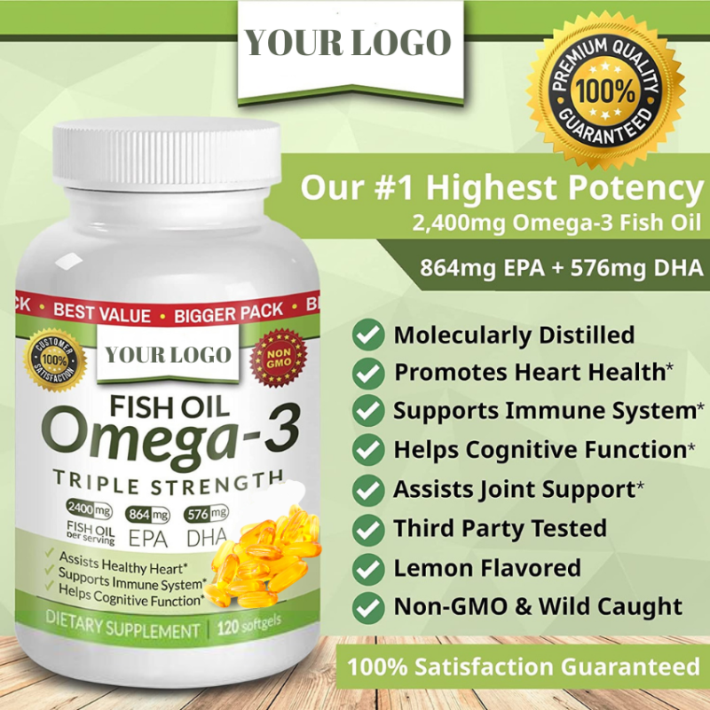 Omega 3 Fish Oil Capsules Factory - DHA Softgels Teenagers Adult Beauty