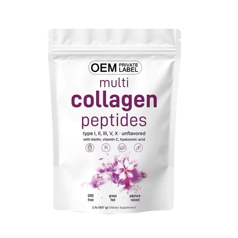 Multi Collagen Peptides Factory - OEM Biotin Vitamin C Hyaluronic Acid