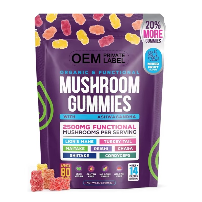 Brain Booster Gummies Supplier - OEM Focus Formula 80 Gummies Bag