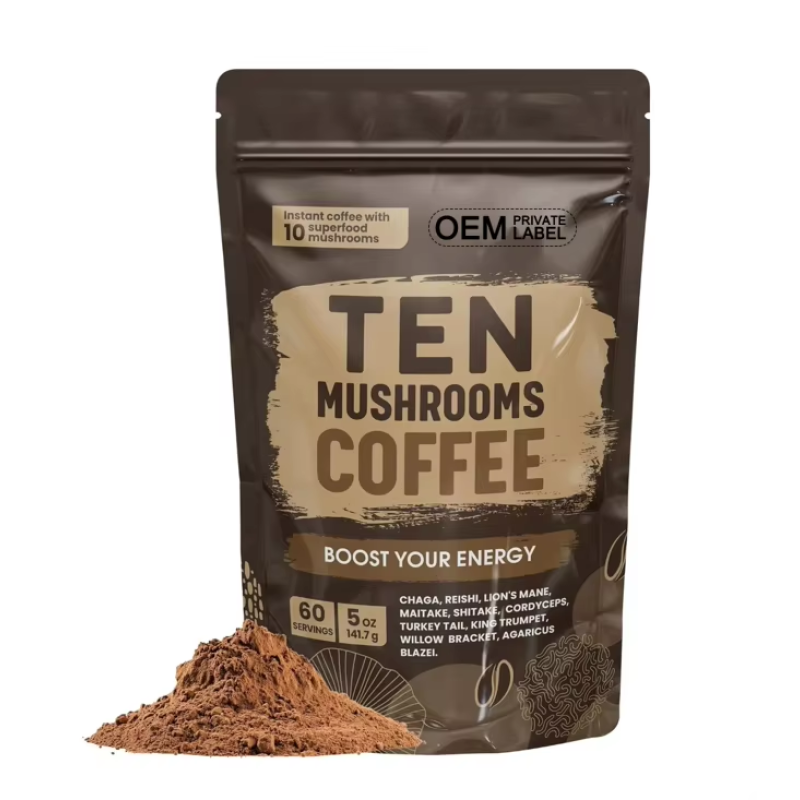 Mushroom Coffee Powder Manufacturer - OEM Immune Boosting Focus Gut Health