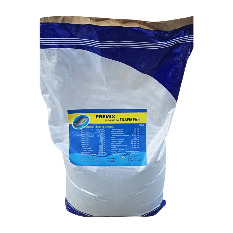 Shrimp Feed Supplement Factory - Tilapia Multivitamin 25kg Powder