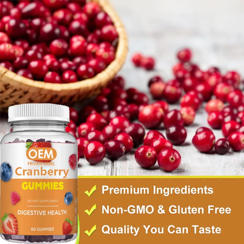 Boost Immune Vegan Probiotic Cranberry Gummies Health Supplement Cranberry Gummy