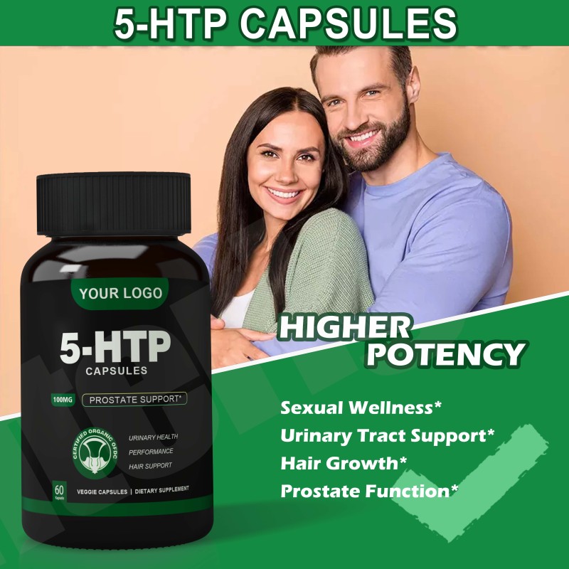 Herbal Extract Griffonia Seed Extract 98% 5-htp L-theanine Capsules Supplement 5-HTP Capsules