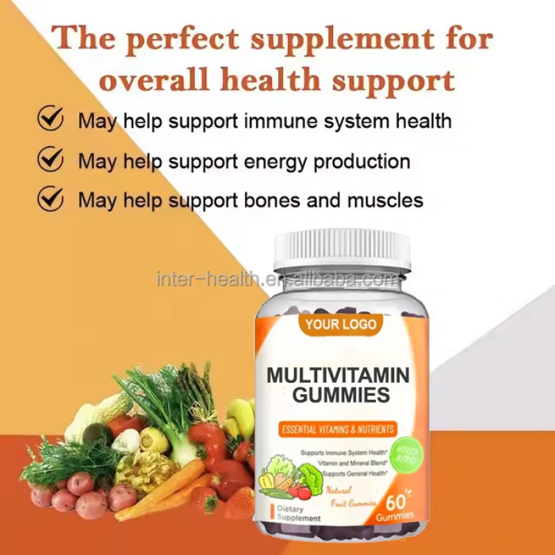 Private Label Halal Vegan Bears Multi Vitamin Gummy Dietary Supplement Multivitamin Gummies