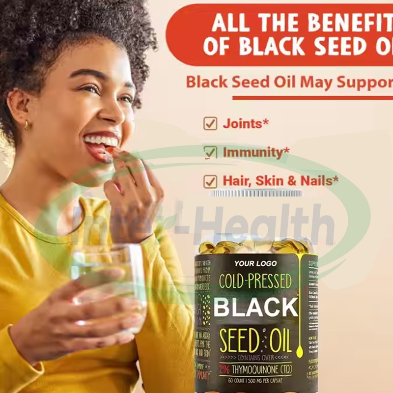 Ausreson Organic Black Seed Oil Softgels Vegan Black Cumin Seed Softgels Capsules for Adults