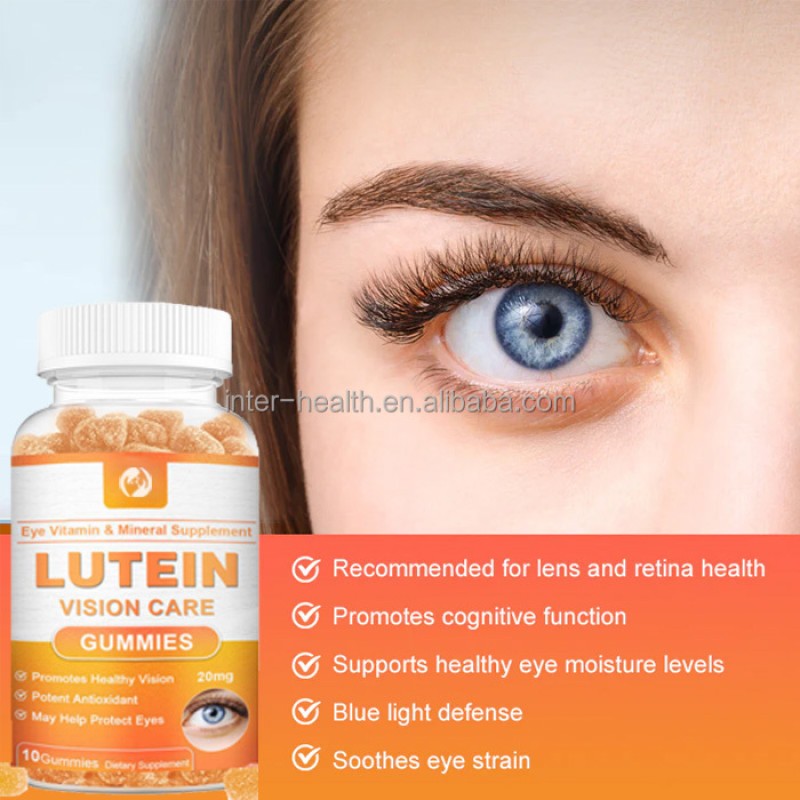 OEM Eye Gummy Candy Vitamins Supplement Blueberry Zeaxanthin Lutein Eye Gummies