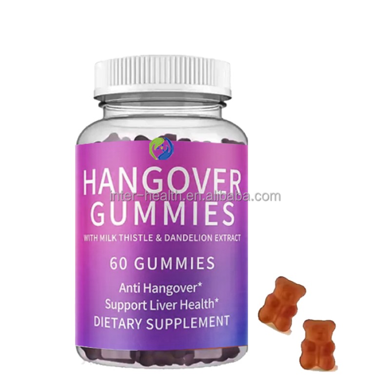 Private Label Supplement Milk Thistle Anti Hangover Gummy Hangover Gummies