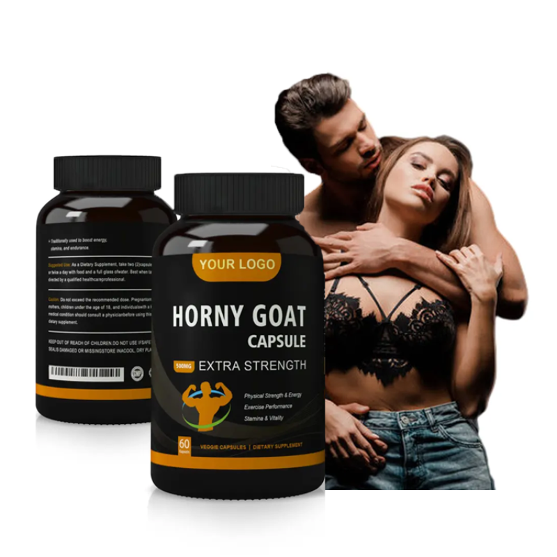 Herbal Supplement Energy Epimedium Capsules Horny Goat Weed Capsules for Men
