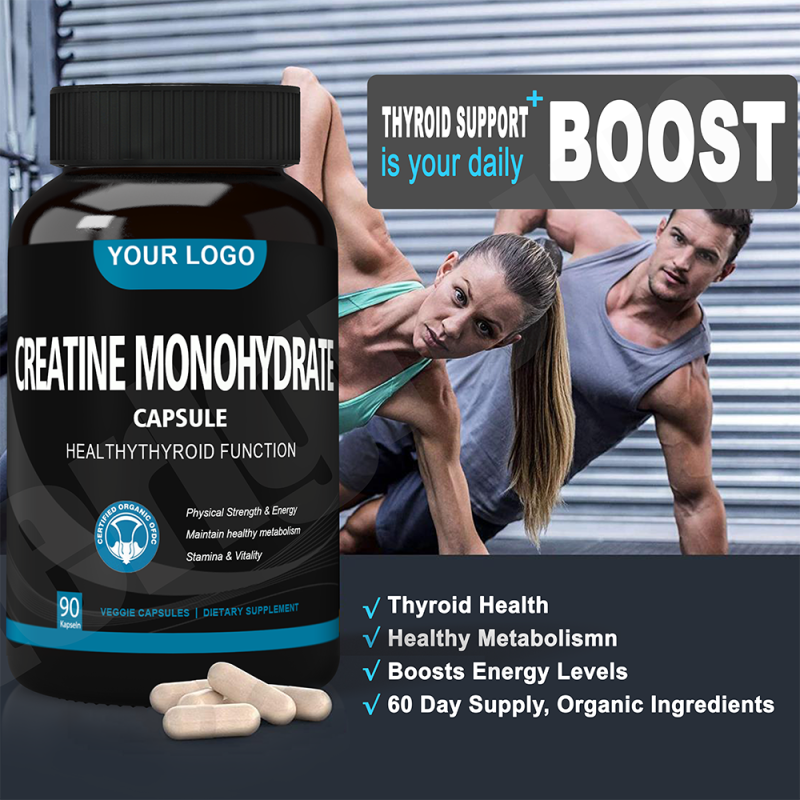 Ausreson Creatine Monohydrate Capsules OEM Private Label Sports Supplement Tablets Pills 500g 60 Creatine Monohydrate Capsules