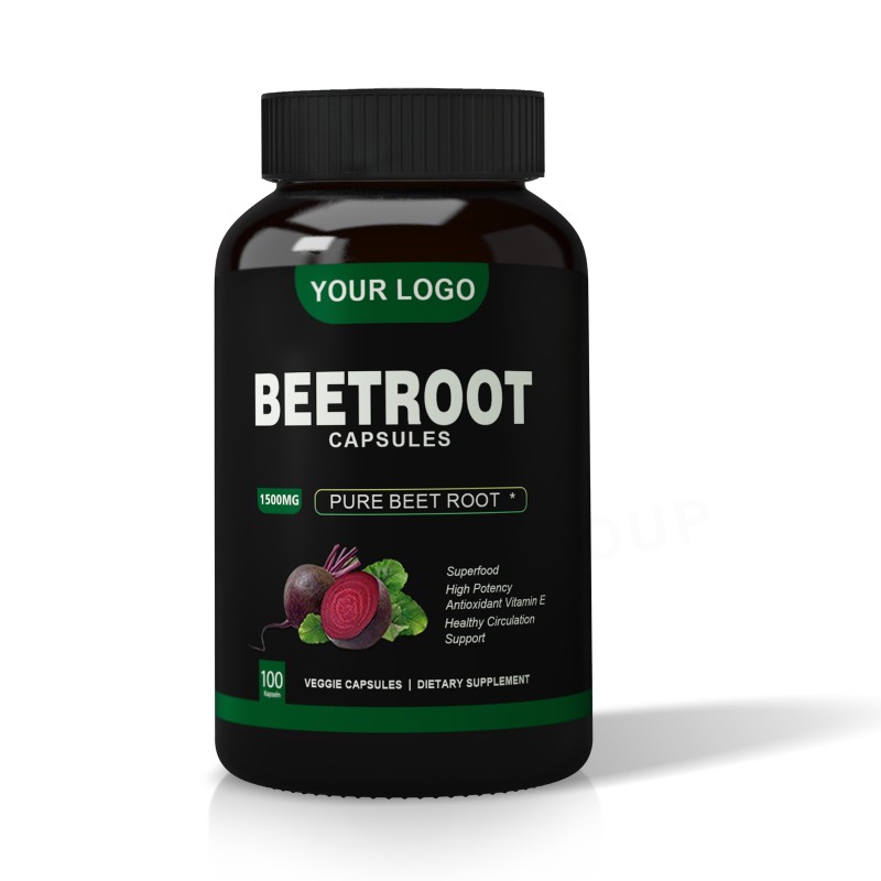 OEM Private Label Natural Beetroot Juice Extract Supplement Vegan Beet Root Capsules