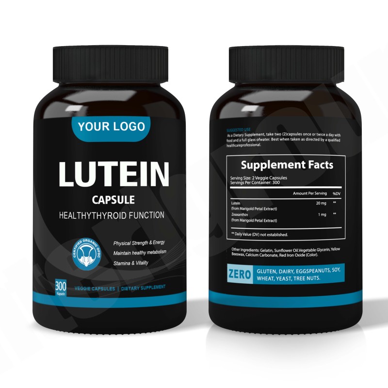 Lutein Capsules OEM Organic Lutein Zeaxanthin Capsule Supplement Health Vitamins Lutein Capsules