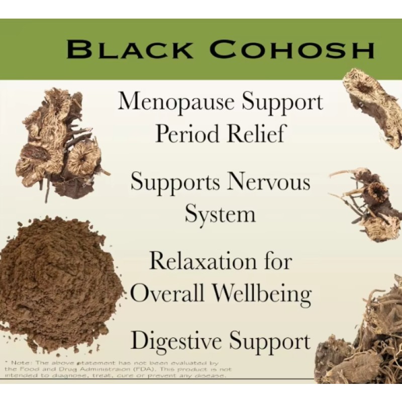 Ausreson Black Cohosh Capsules Calcium Private Label Food Supplement 500mg Black Cohosh Root Capsules