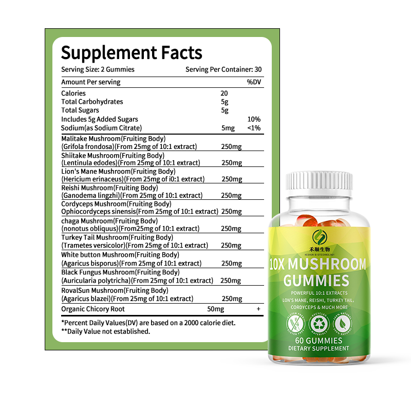 Mushroom Gummies Manufacturer - OEM Lions Mane Brain Supplement