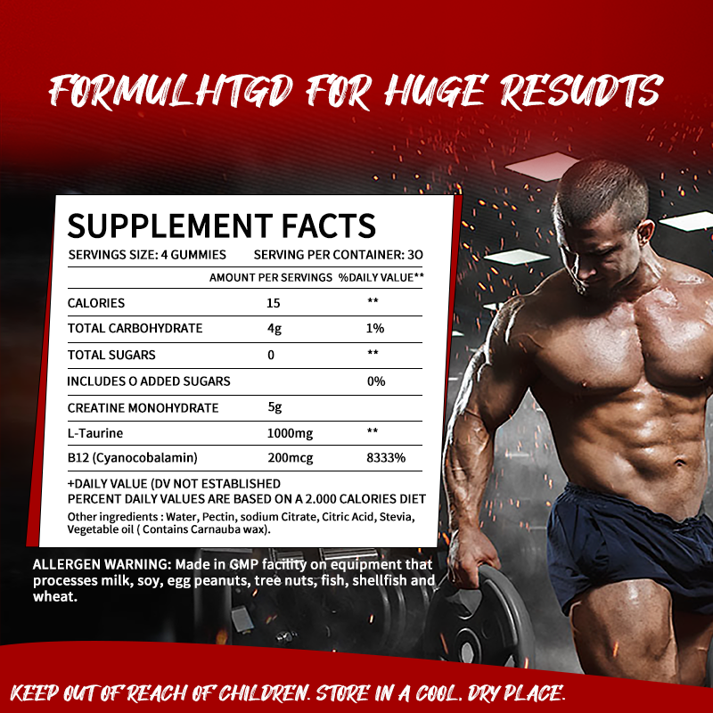 Creatine Gummies Manufacturer - OEM Monohydrate Powder Supplement