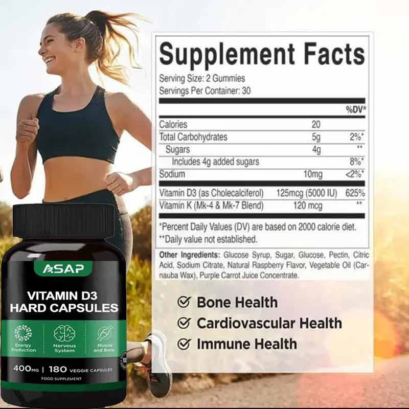 Vitamin D3 Capsules Supplier - OEM Cholecalciferol K2 Bulk Supply