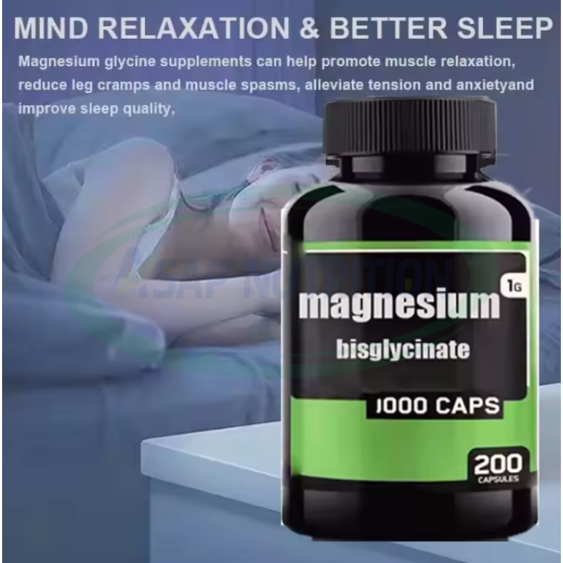 Magnesium Capsules Supplier - OEM 400mg Sleep Muscle Relaxation