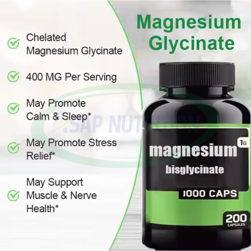 Magnesium Capsules Supplier - OEM Bisglycinate Sleep Support 60 Caps