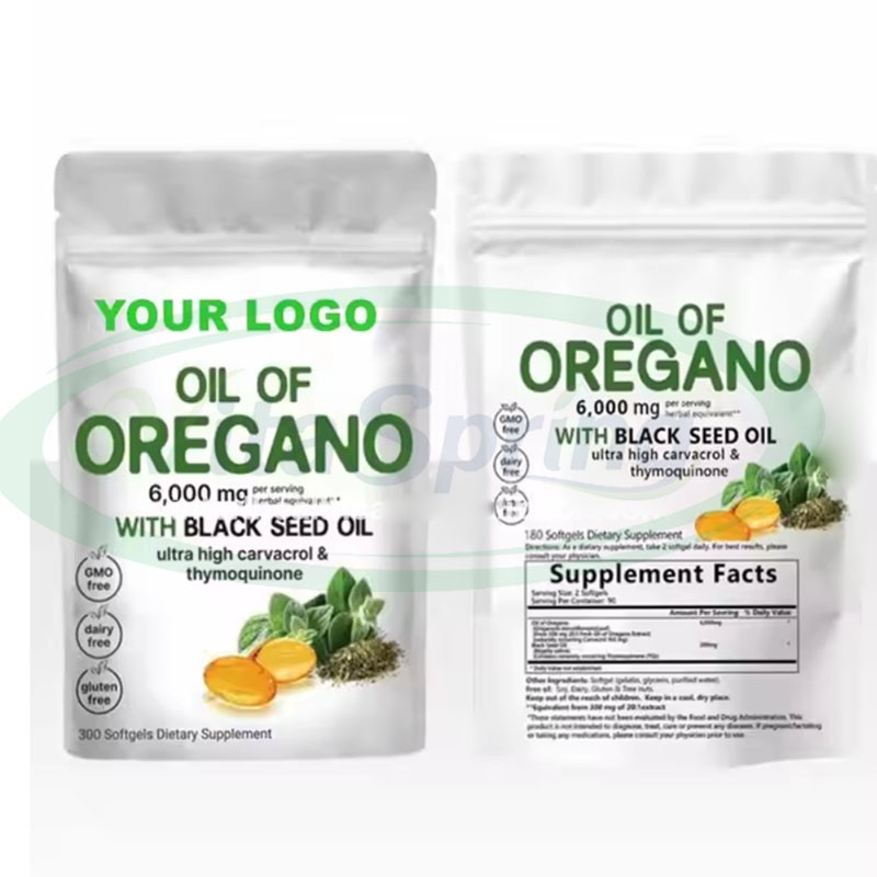 Oregano Oil Capsules Factory - OEM 1000mg Immune Brain Support