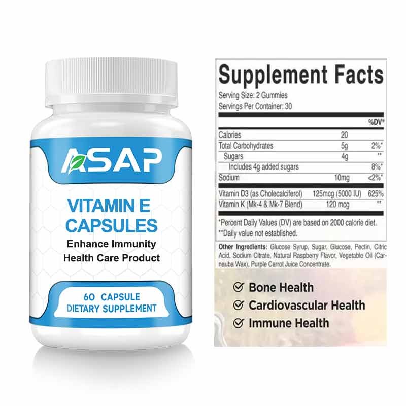 Vitamin E Capsules Manufacturer - OEM 450mg 400IU Skin Supplement