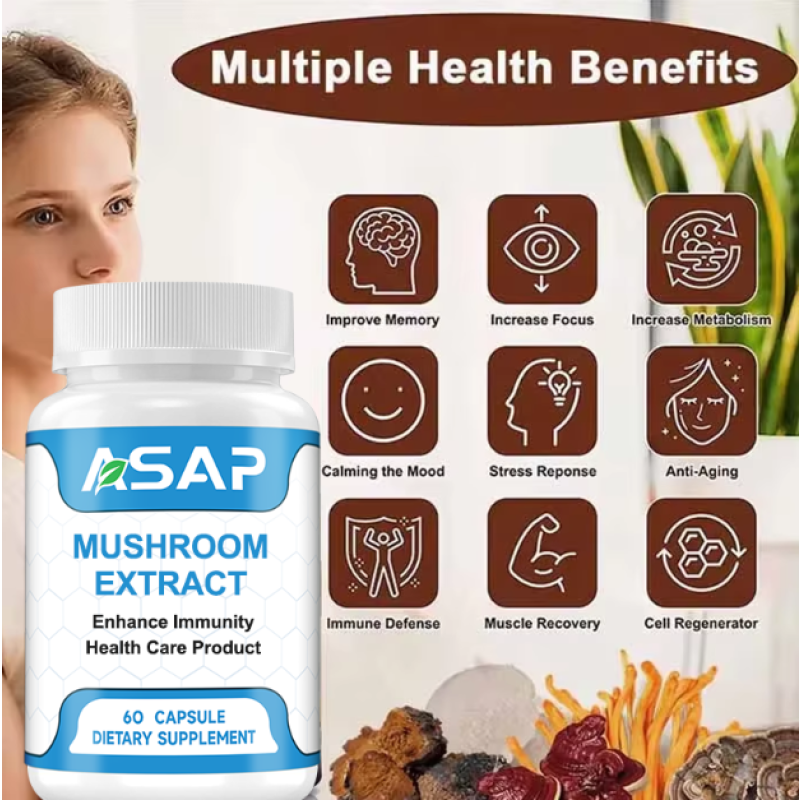Shiitake Capsules Factory - OEM Ahcc Mushroom Extract Supplement