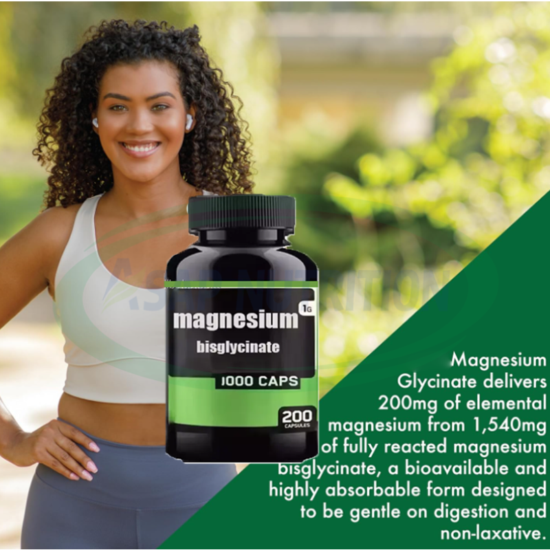 Magnesium Capsules Supplier - OEM Bisglycinate Sleep Support 60 Caps