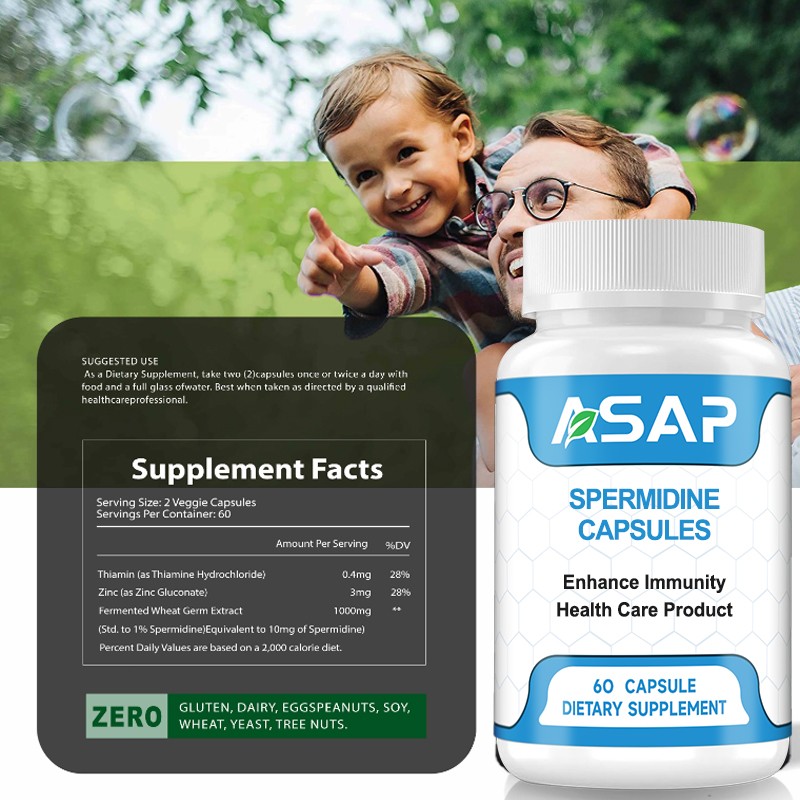 Spermidine Capsules Factory - OEM Wheat Germ Extract 1% Vegan