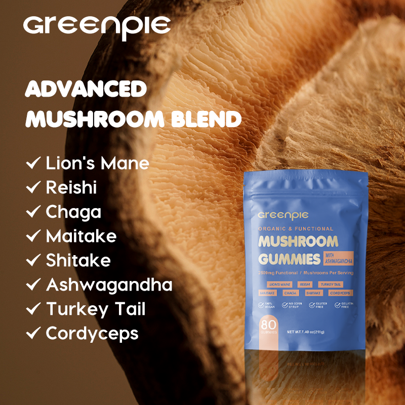 Mushroom Gummies Supplier - OEM Vegan Reishi Cordyceps Lion's Mane