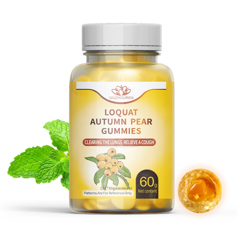 Loquat Pear Gummies Factory - OEM Flavored Herbal Supplement Soft Candy