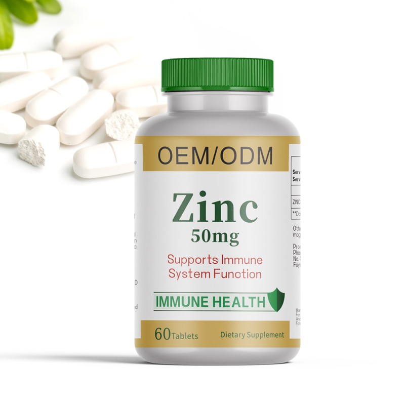 Zinc Tablet Factory - OEM 50mg Immune Antioxidant Skin Health