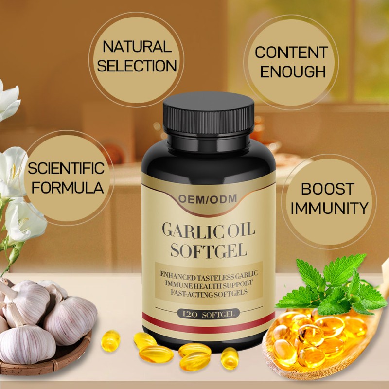 Garlic Oil Softgels Supplier - OEM Allicin Sterilization Softgel Capsules