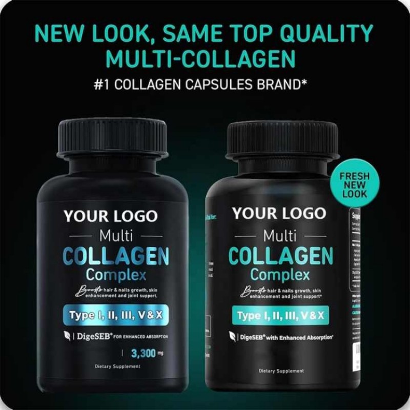 Multi Collagen Capsules Supplier - OEM Type I II III V X Blend