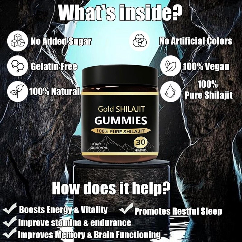 Shilajit Gummies Factory - OEM Vegan Honey Men Energy Vitality