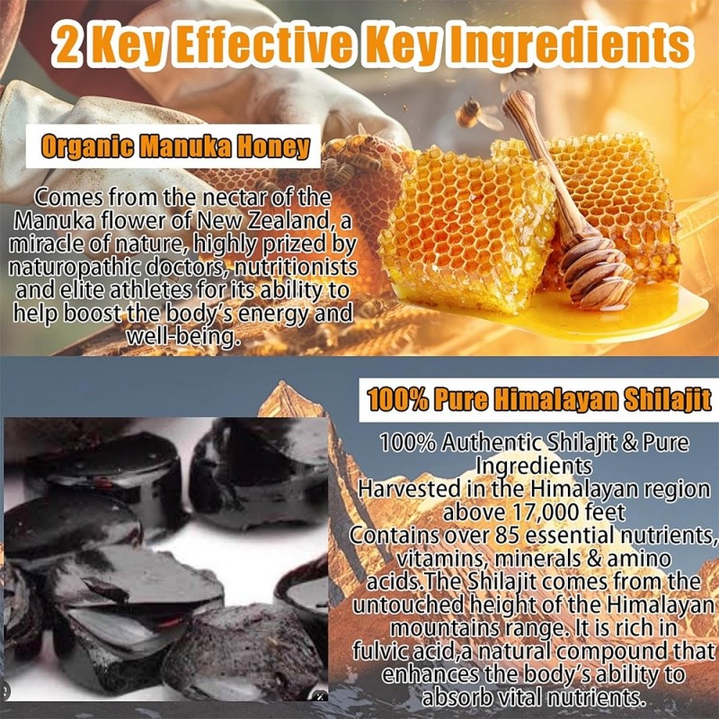 Shilajit Gummies Factory - OEM Vegan Honey Men Energy Vitality