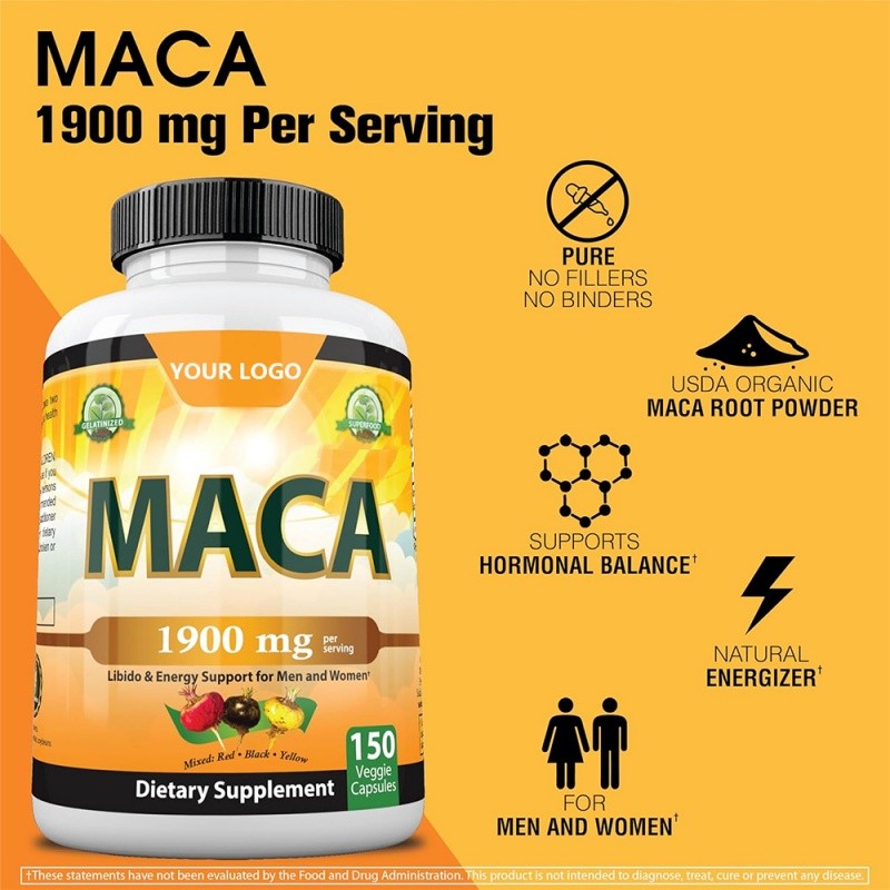 Maca Root Capsules Manufacturer - OEM Gelatinized Reproductive Health