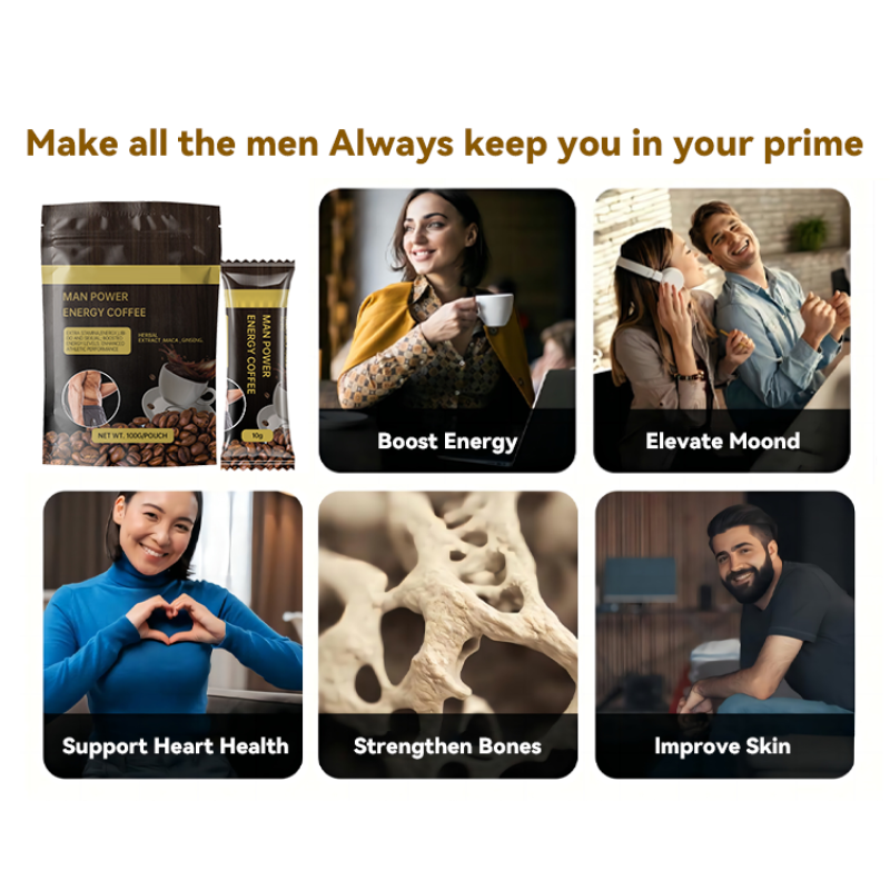 Black Latte Coffee Factory - OEM Organic Maca Men Boosting Beverage