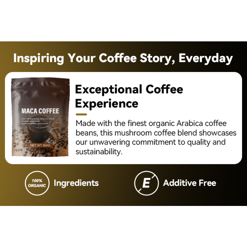 Black Latte Coffee Factory - OEM Organic Maca Men Boosting Beverage