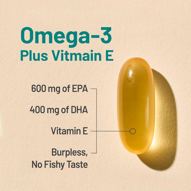 Omega-3 Softgels Manufacturer - OEM 1000mg Vitamin E Heart Brain