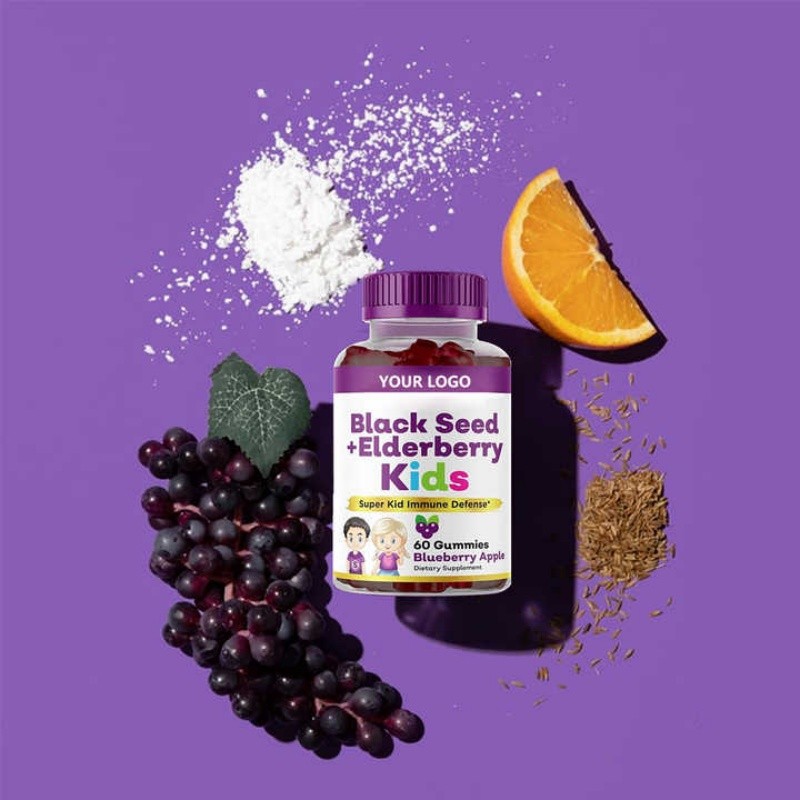 Elderberry Gummies Supplier - OEM Black Seed Oil Vitamin C Zinc