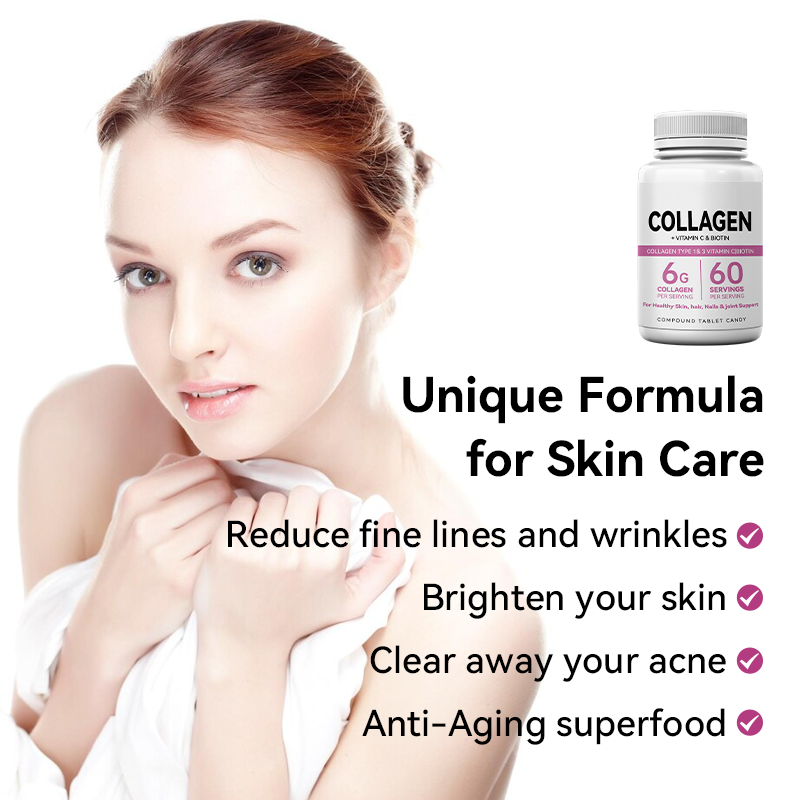 Collagen Vitamin C Tablets Manufacturer - OEM Hydrolyzed Hair Skin Nail Support