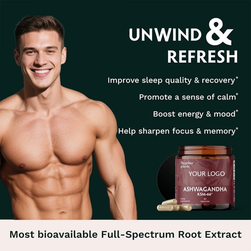 Ashwagandha Capsules Manufacturer - OEM KSM 66 Organic Root Extract