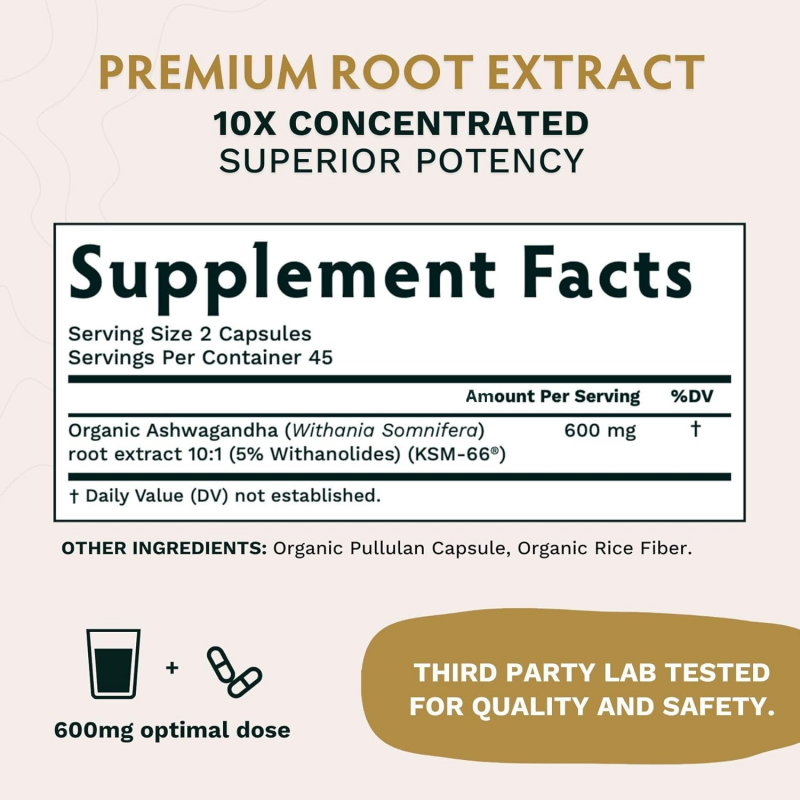 Ashwagandha Capsules Manufacturer - OEM KSM 66 Organic Root Extract