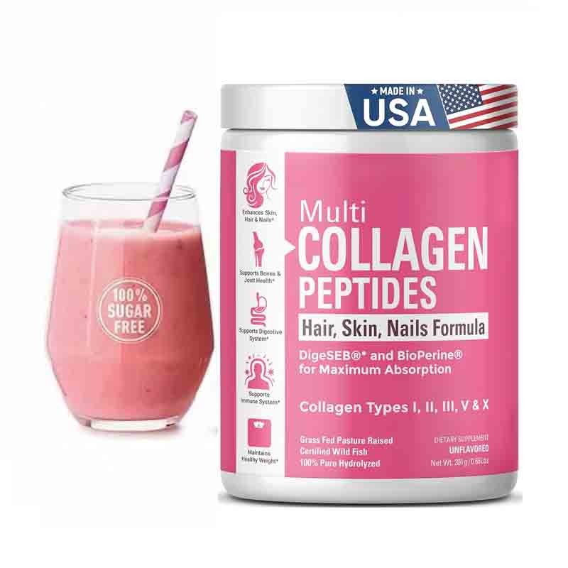 Hydrolyzed Collagen Powder Supplier - OEM Collagen Probiotic Blend Powder
