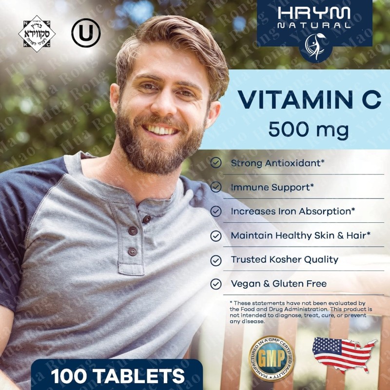 Vitamin C Powder Tablets Factory - OEM 500mg Pure Ascorbic Acid