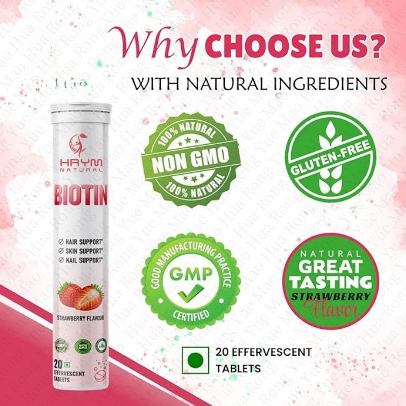 Biotin Effervescent Tablets Factory - OEM High Dosage Easy Absorption
