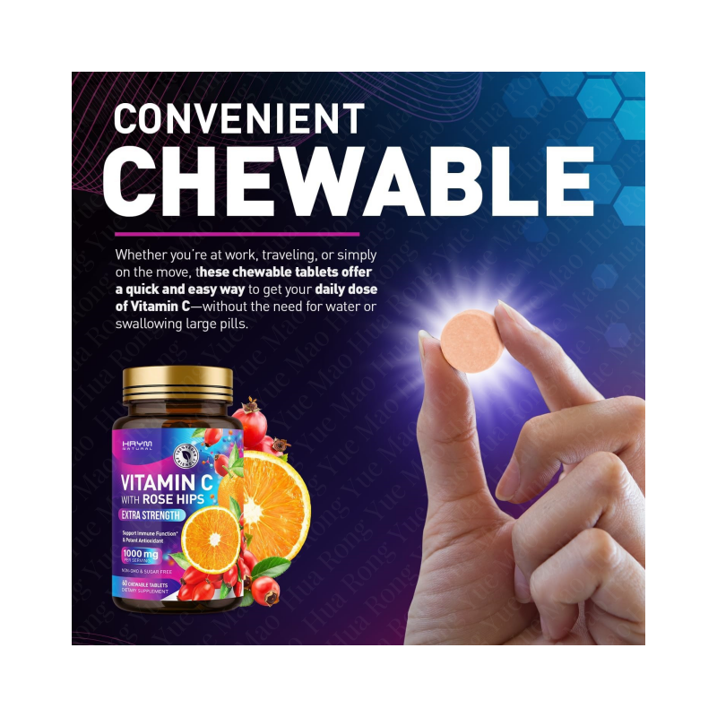 Vitamin C Chewable Tablets Factory - OEM Immune Support Rose Hips