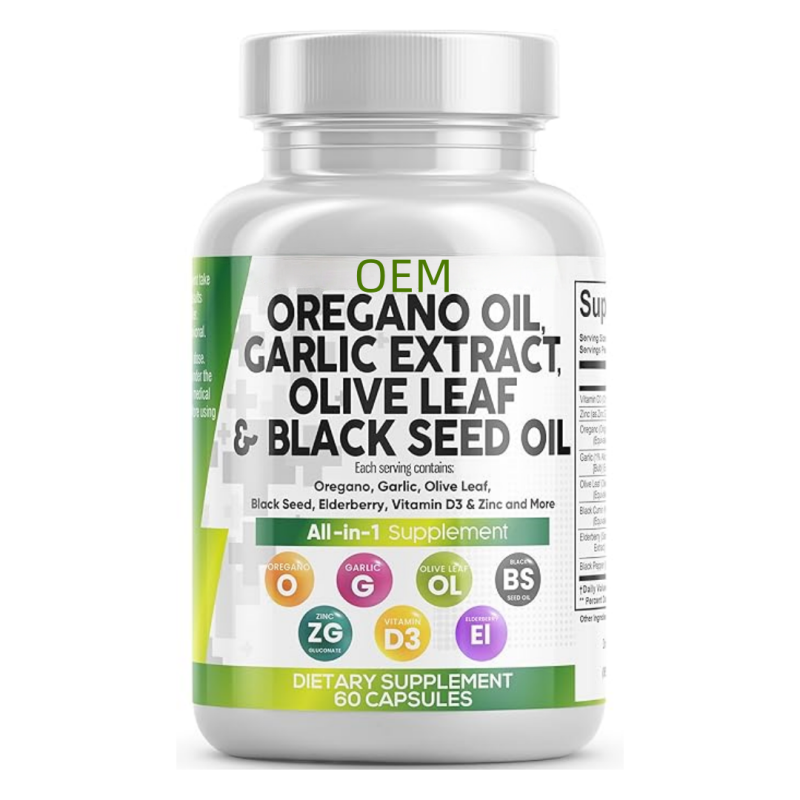 Oregano Oil Softgels Supplier - OEM Natural Herbal Vegetarian Capsules