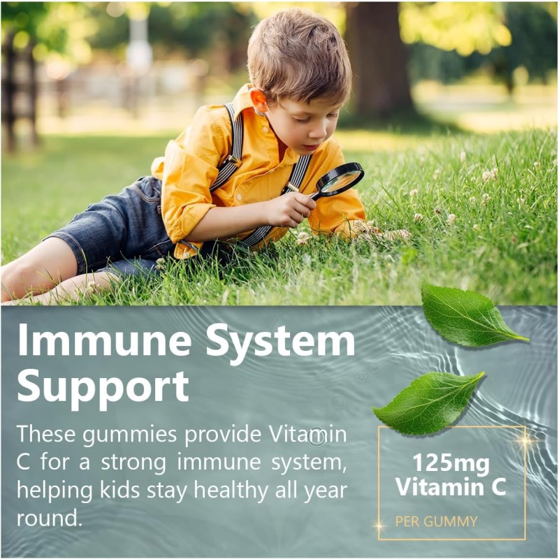 Children Vitamin C Gummies Factory - OEM Fiber Immune Skin Support